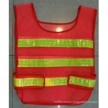 Polyester Mesh Traffic Vest / Warning Vest with Reflective Strip